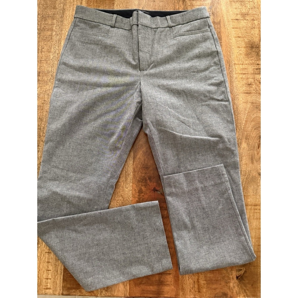 Banana Republic Sloan Gray Dress Pants‎ Women's 12L Long Stretch Career Trouser